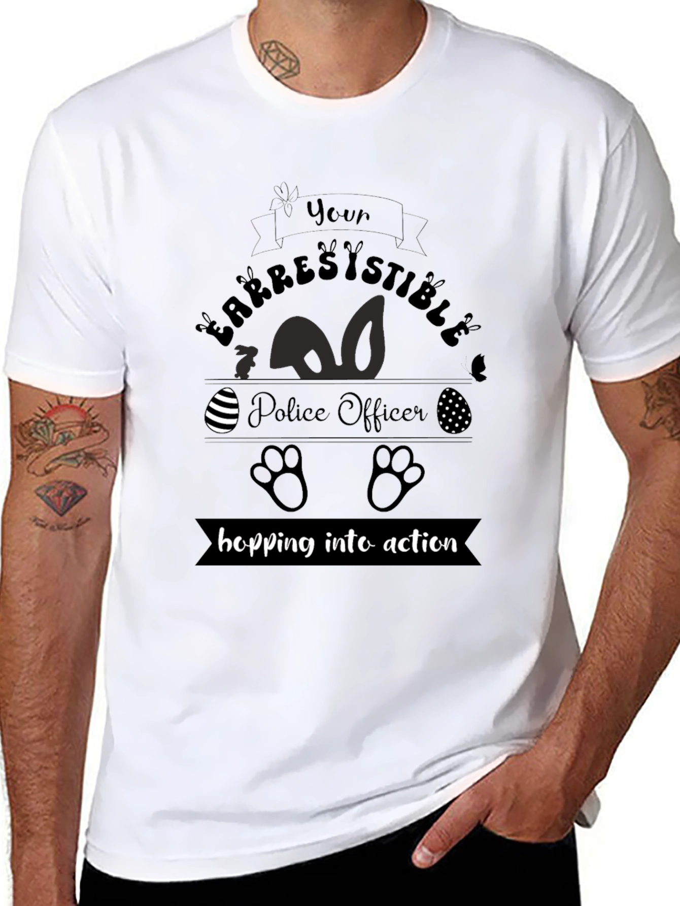 Arrestingly Cute Police Officer Easter T-Shirt