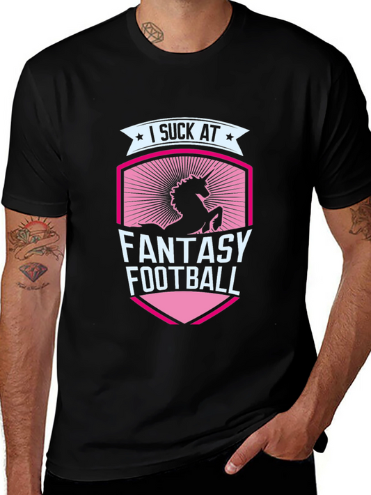 I Suck At Fantasy Football Unicorn Graphic Tee