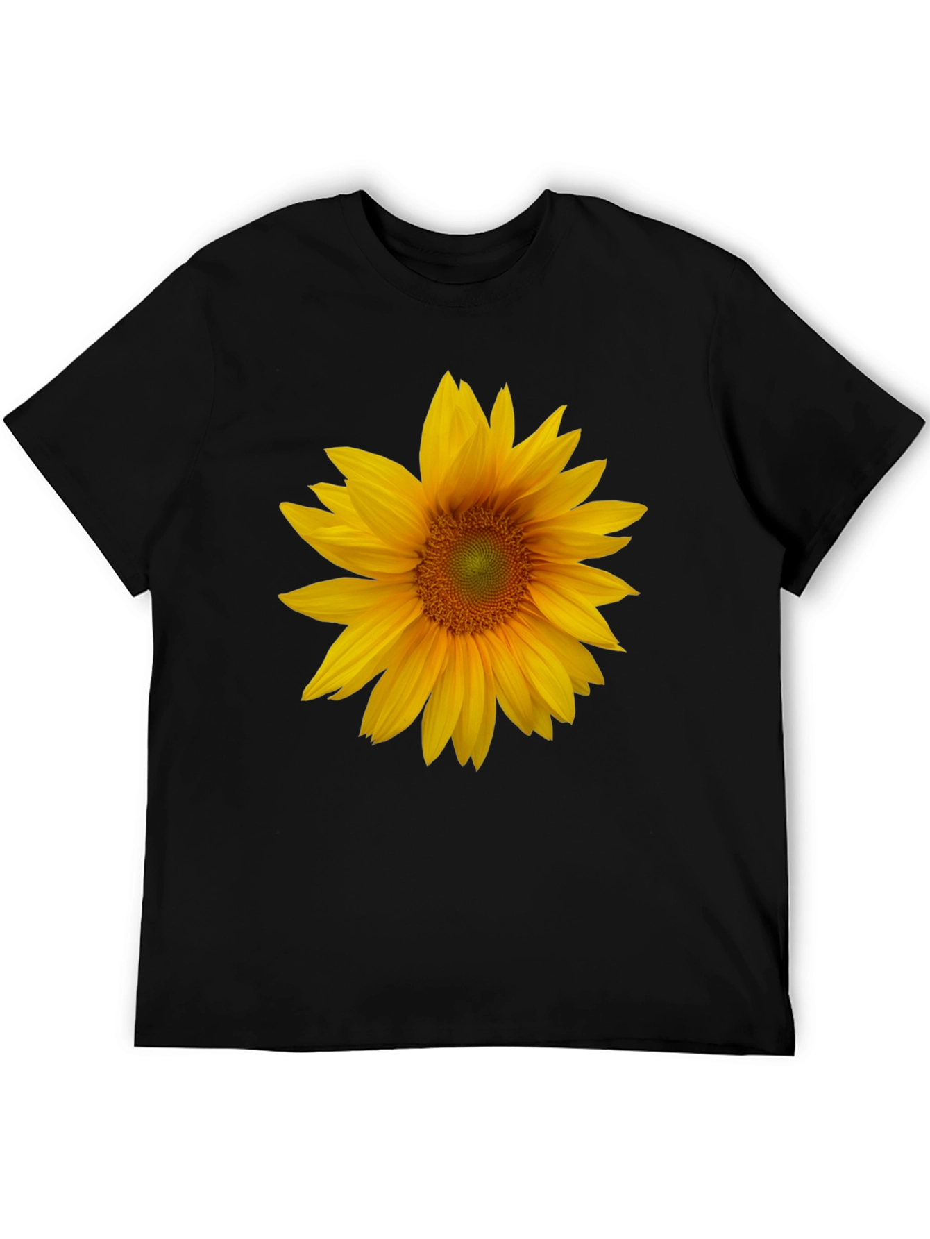 Sunflower Graphic Tee - Black Cotton Blend