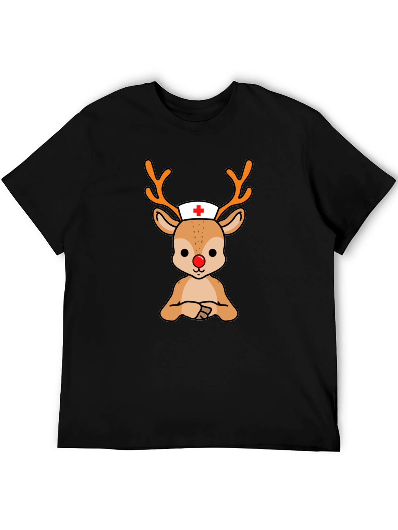 Rudolph Nurse T-Shirt - Holiday Themed Medical Apparel