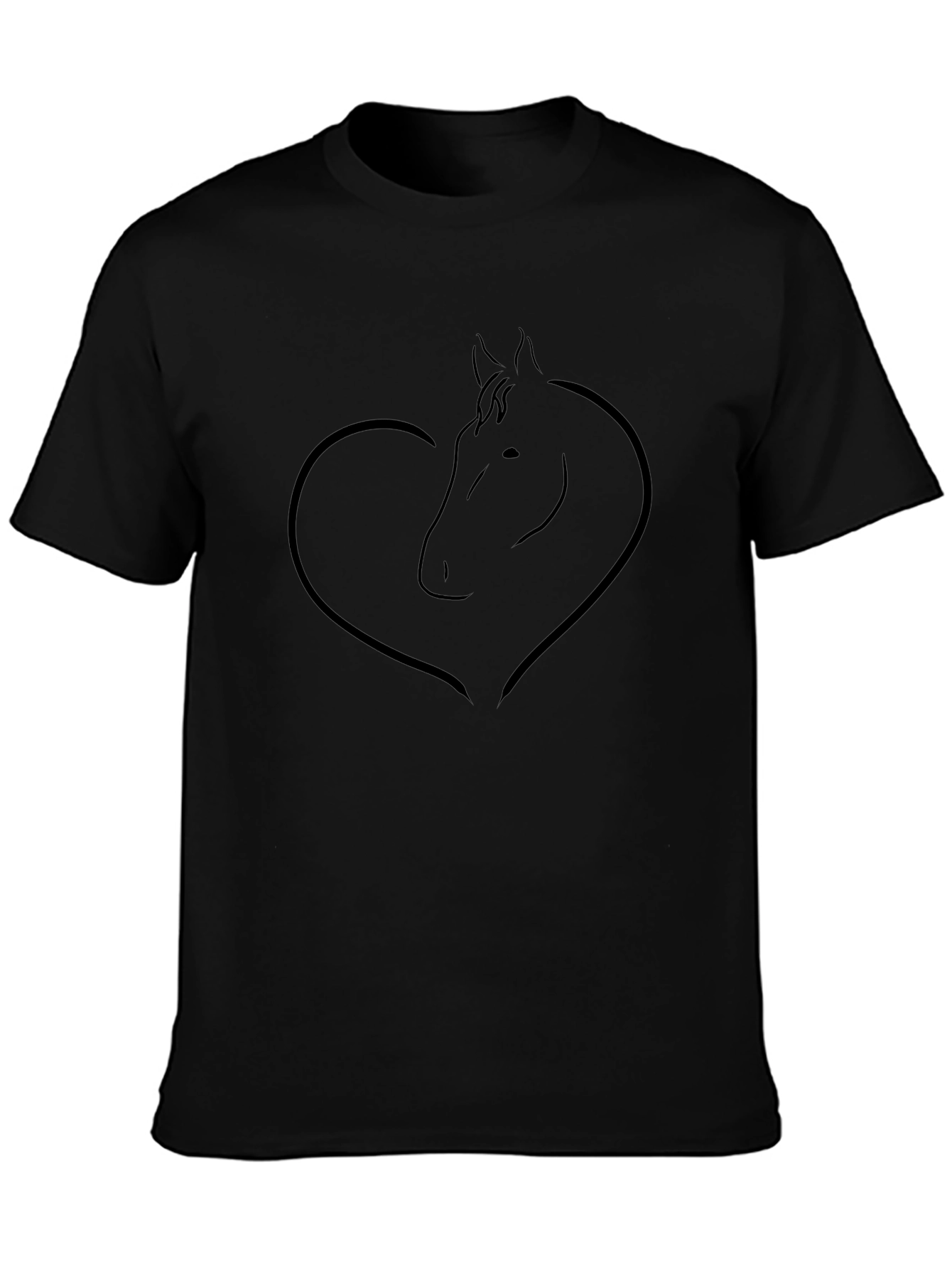 Horse Heart T-Shirt - Black Tee