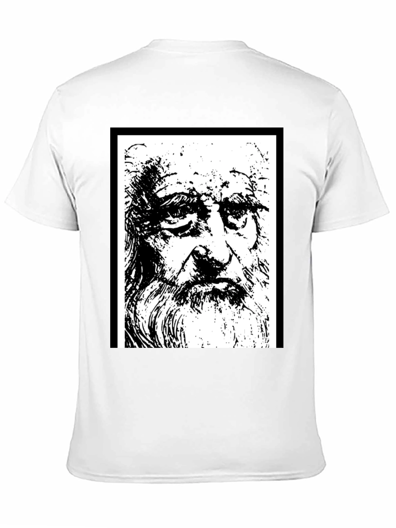 Da Vinci Sketch Tee - Artistic Black T-Shirt