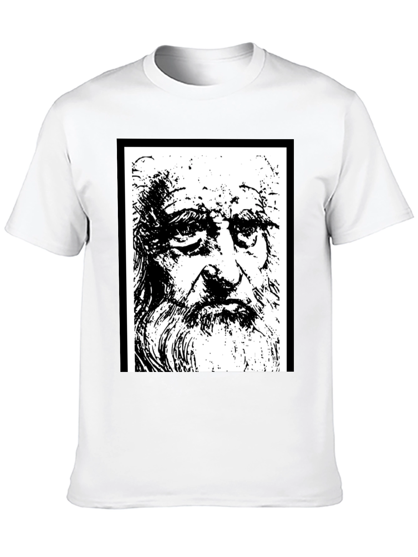 Da Vinci Sketch Tee - Artistic Black T-Shirt