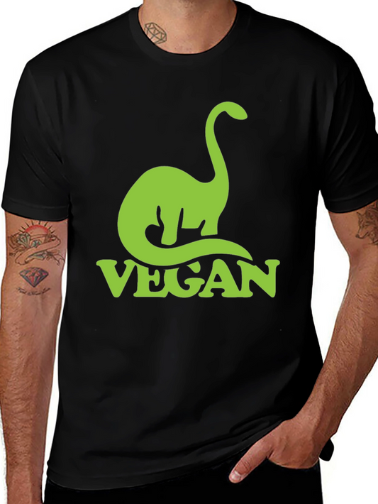 Vegan Dinosaur T-Shirt - Green Graphic Tee