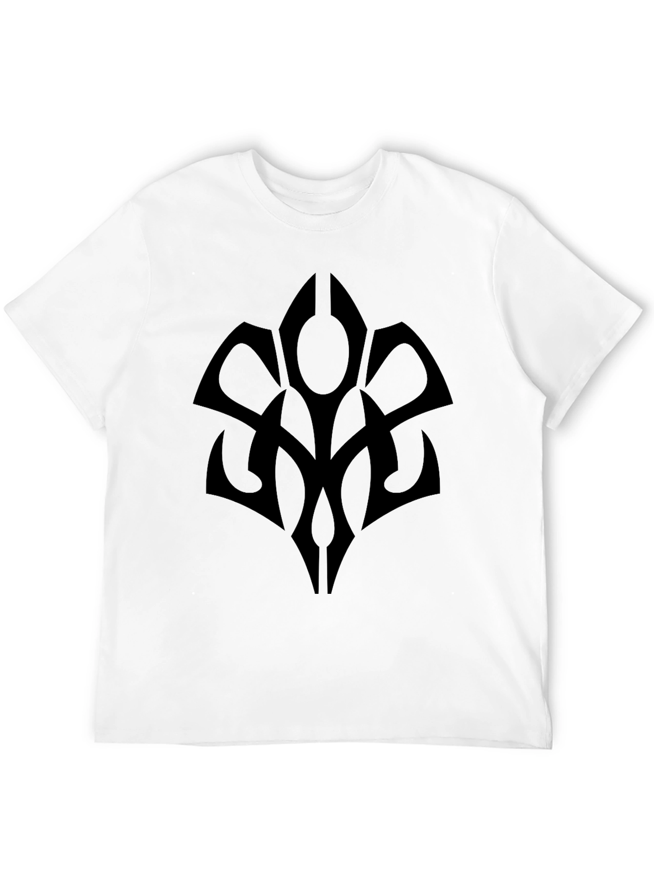 Black T-Shirt with Abstract Tribal Design