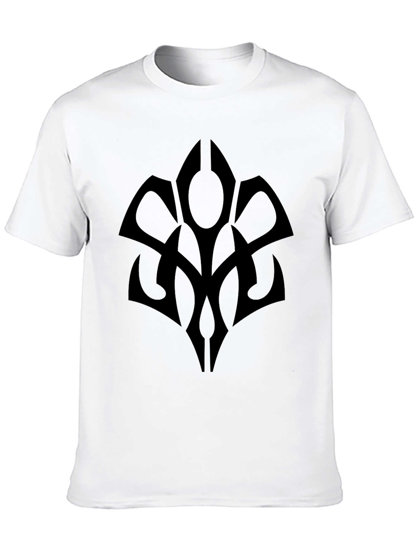 Black T-Shirt with Abstract Tribal Design