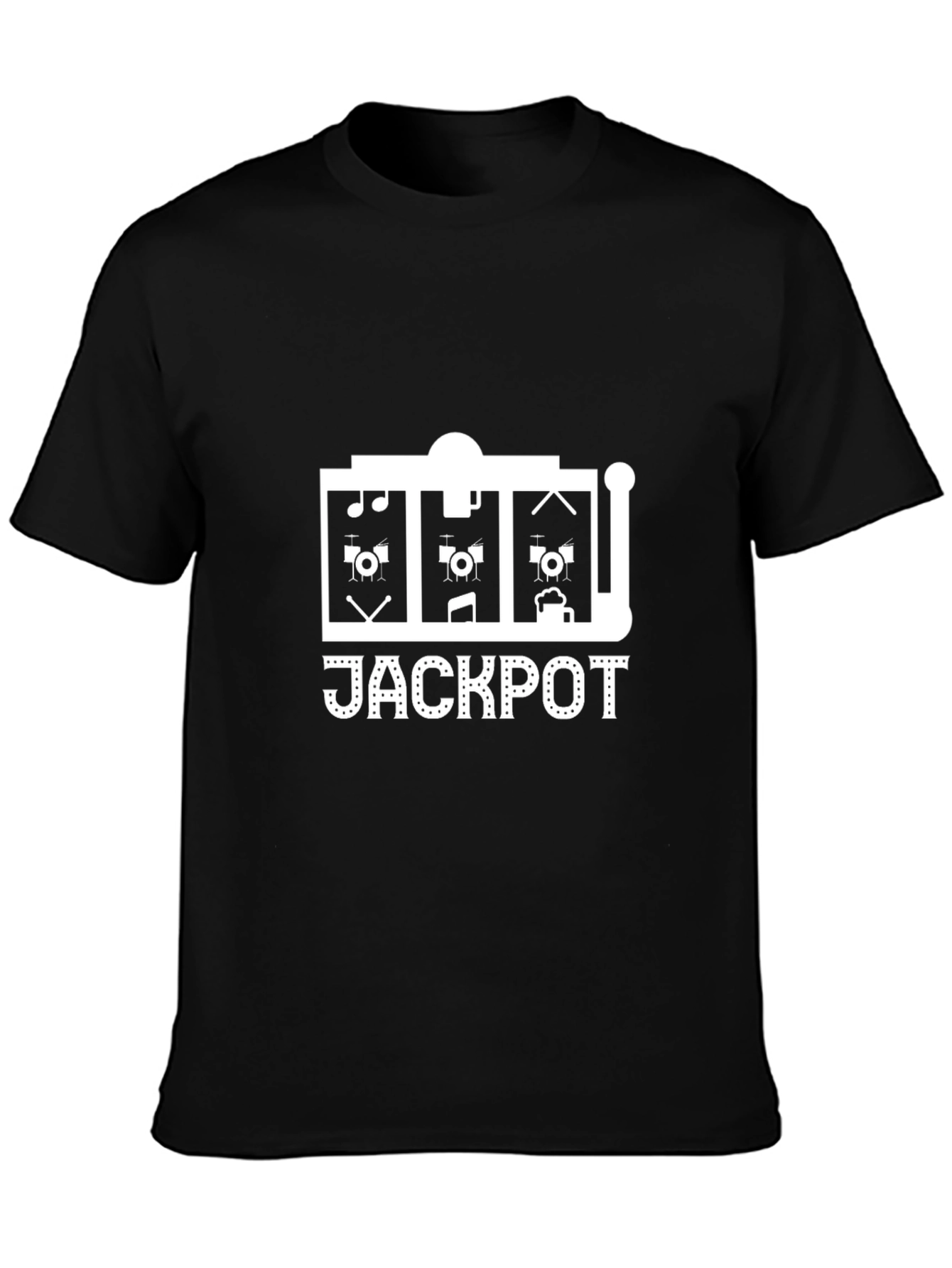 Jackpot Drum Set Black T-Shirt