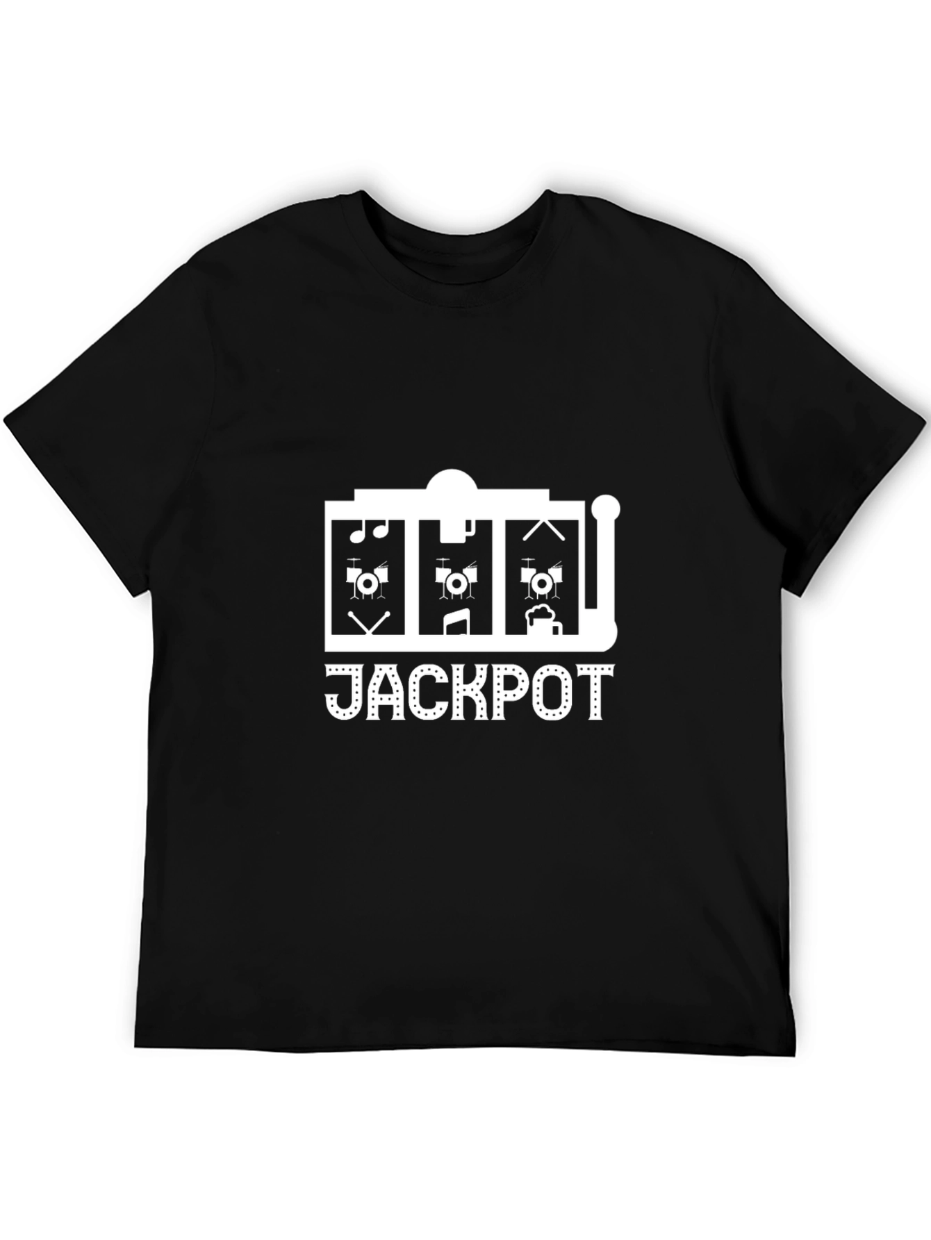 Jackpot Drum Set Black T-Shirt