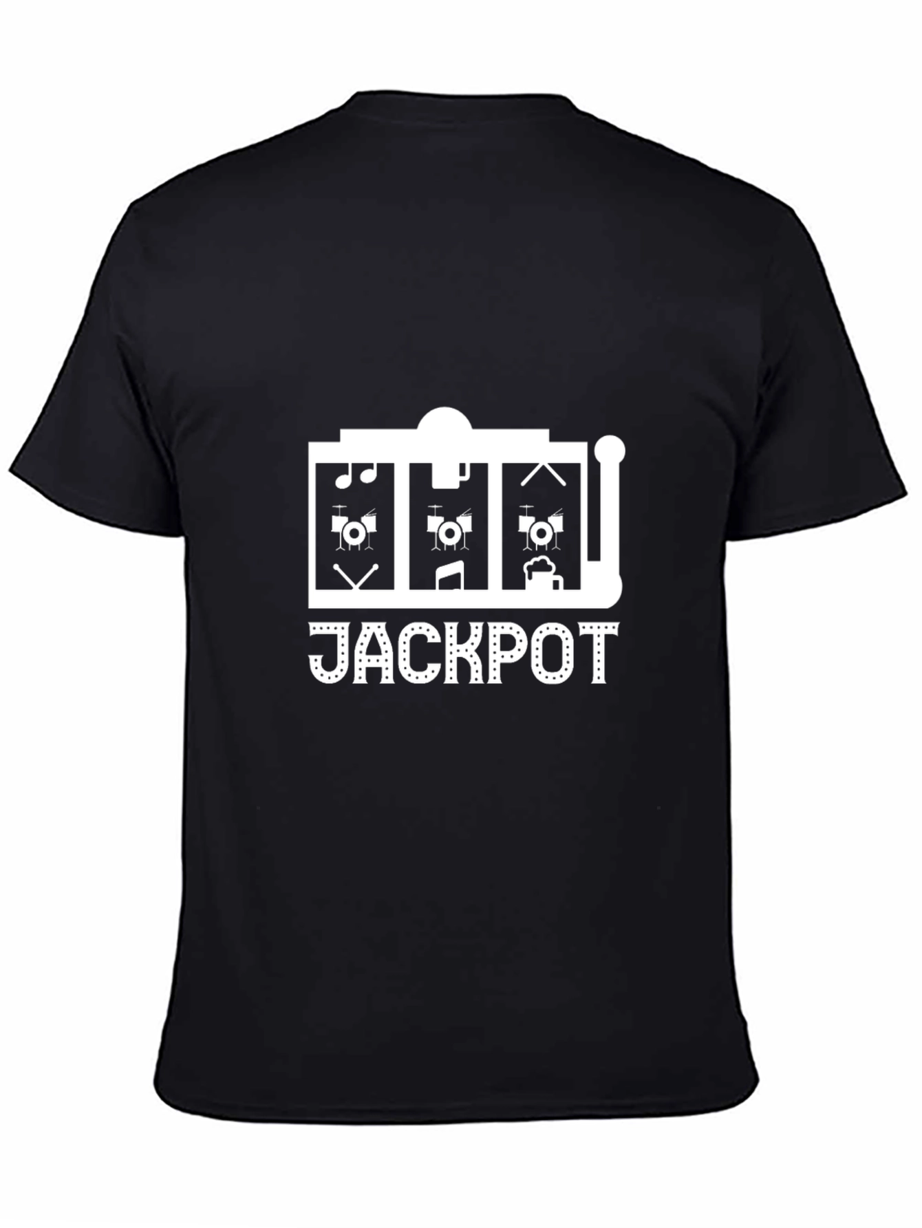 Jackpot Drum Set Black T-Shirt