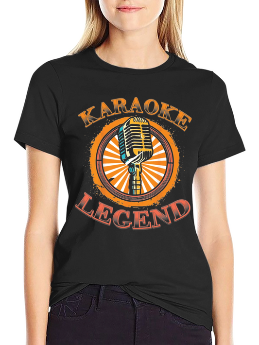 Karaoke Legend T-Shirt - Vintage Microphone Design