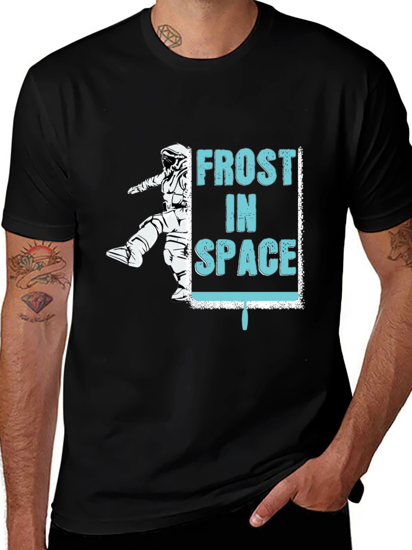 Frost in Space Graphic T-Shirt - Black