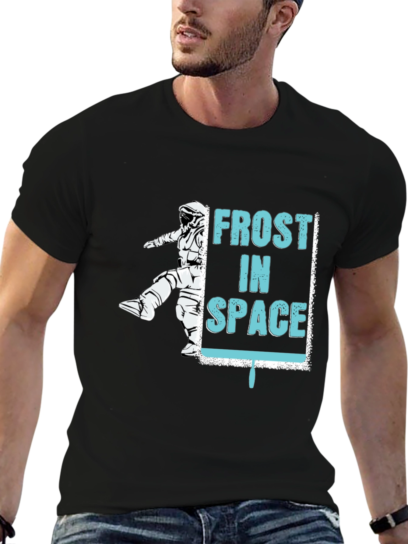 Frost in Space Graphic T-Shirt - Black