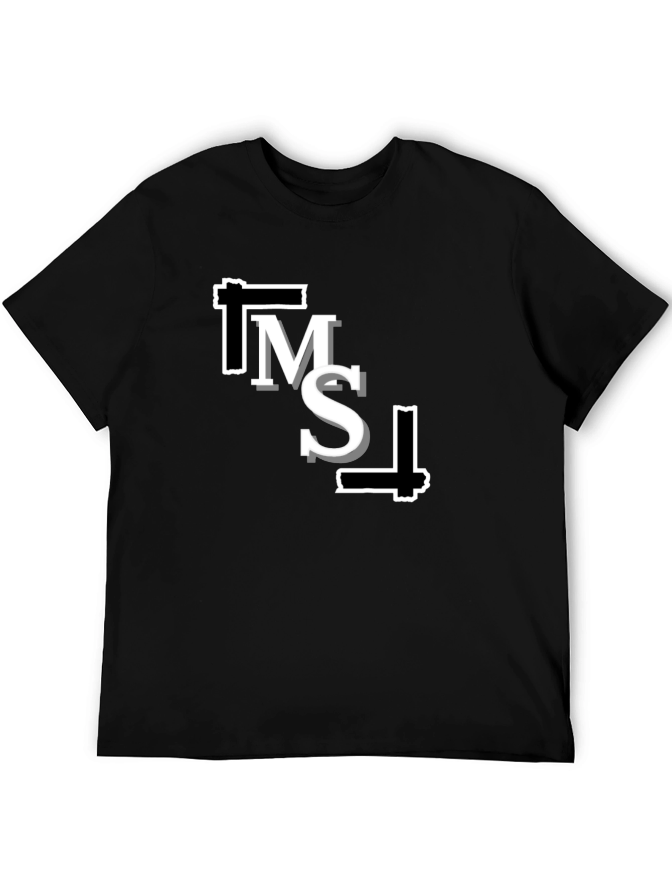 Modern Graphic Black T-Shirt