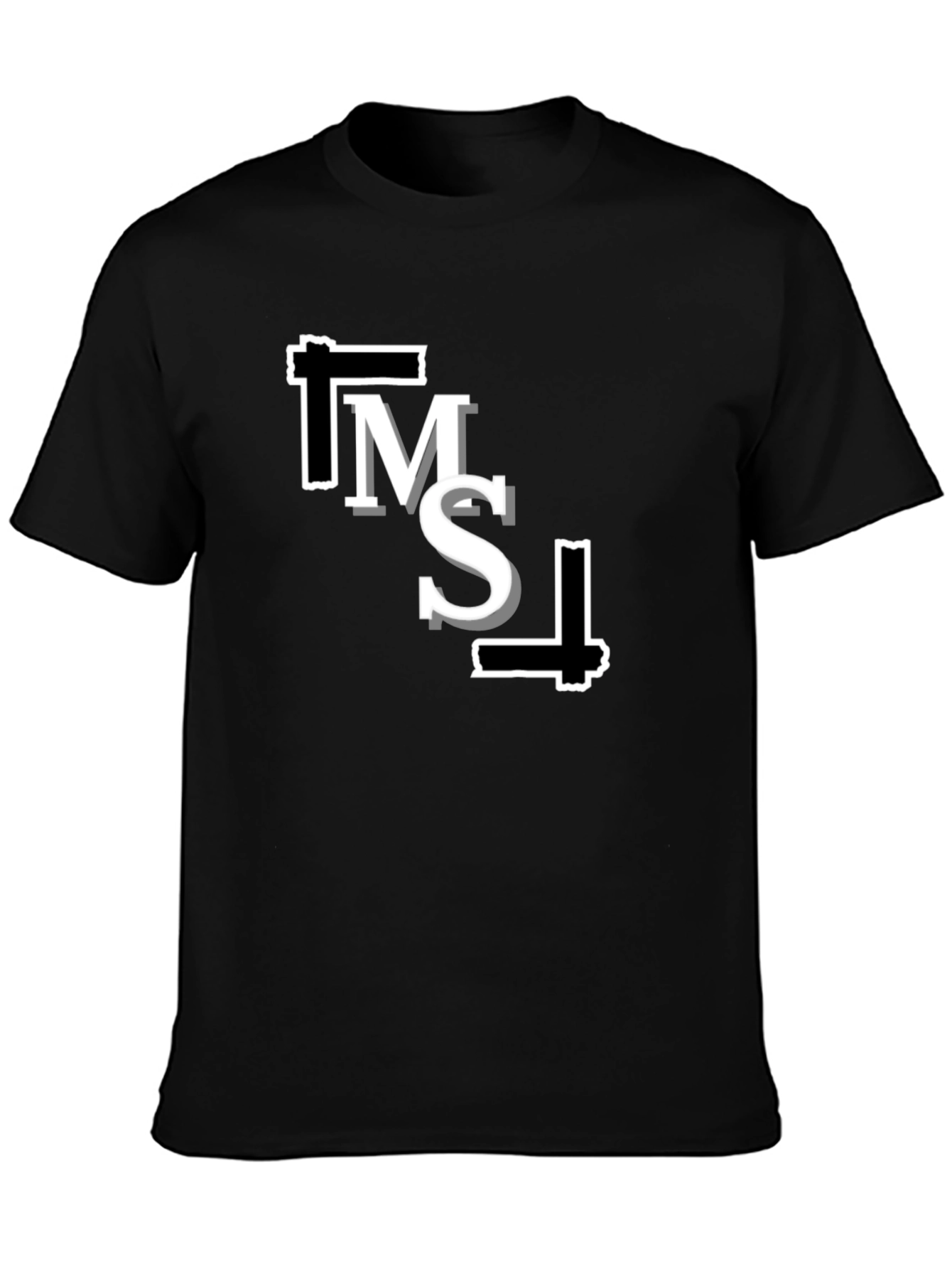 Modern Graphic Black T-Shirt