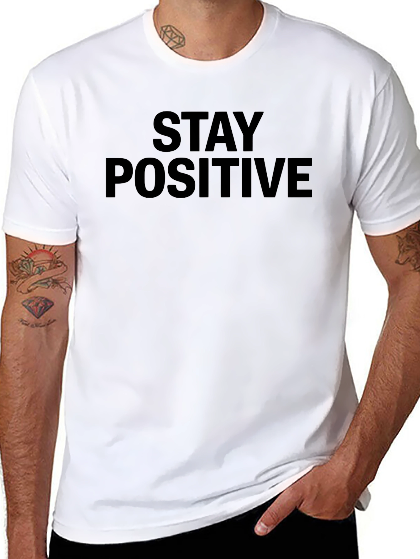 Stay Positive Graphic Tee - Classic Comfort