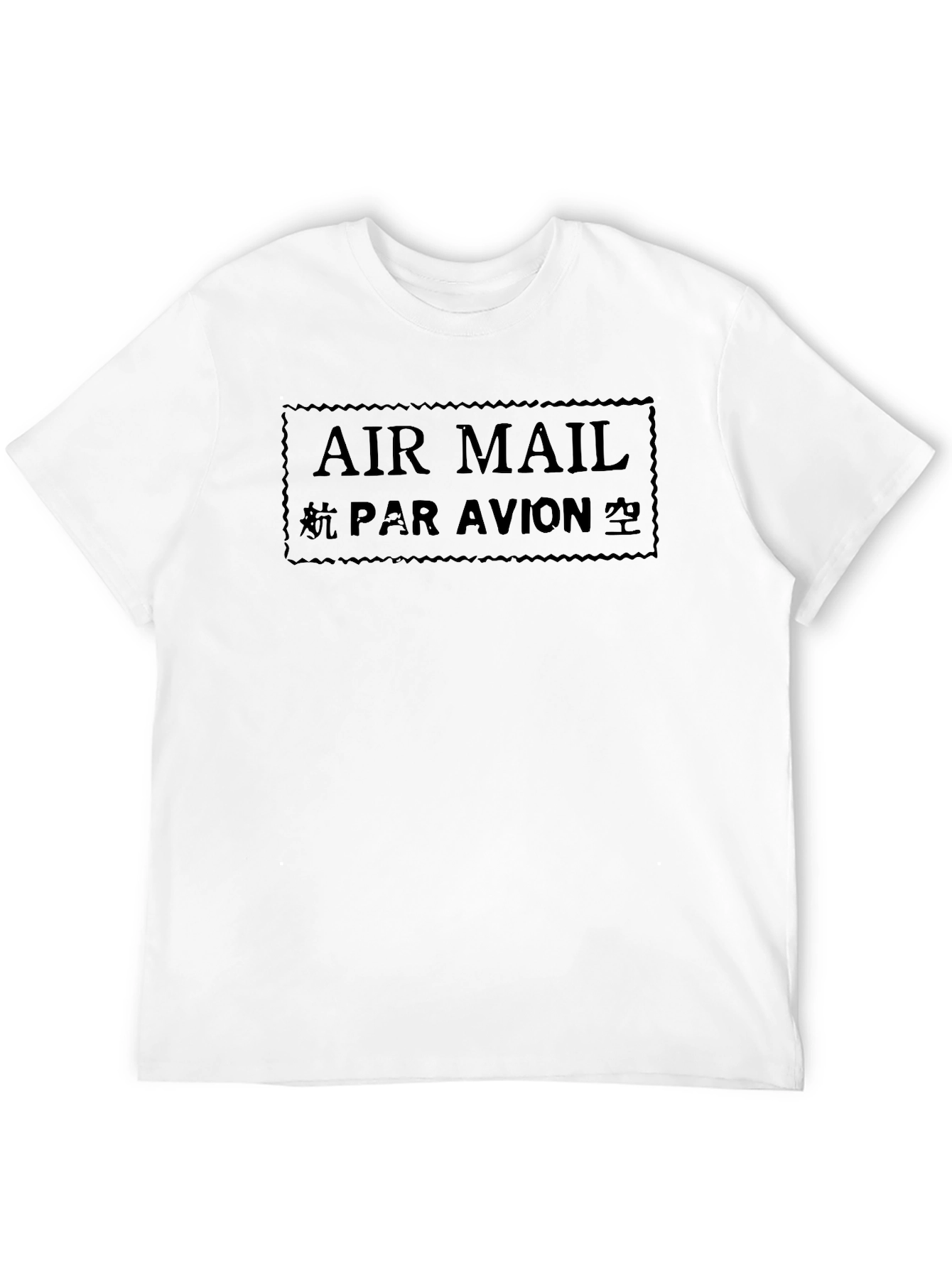 Air Mail Par Avion Black T-Shirt