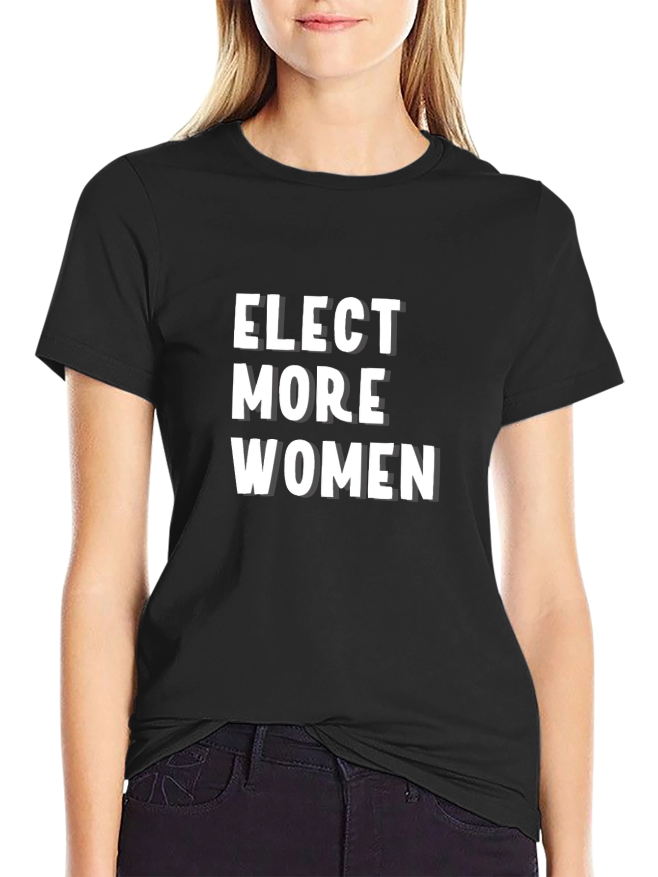 Elect More Women Graphic Tee - Black