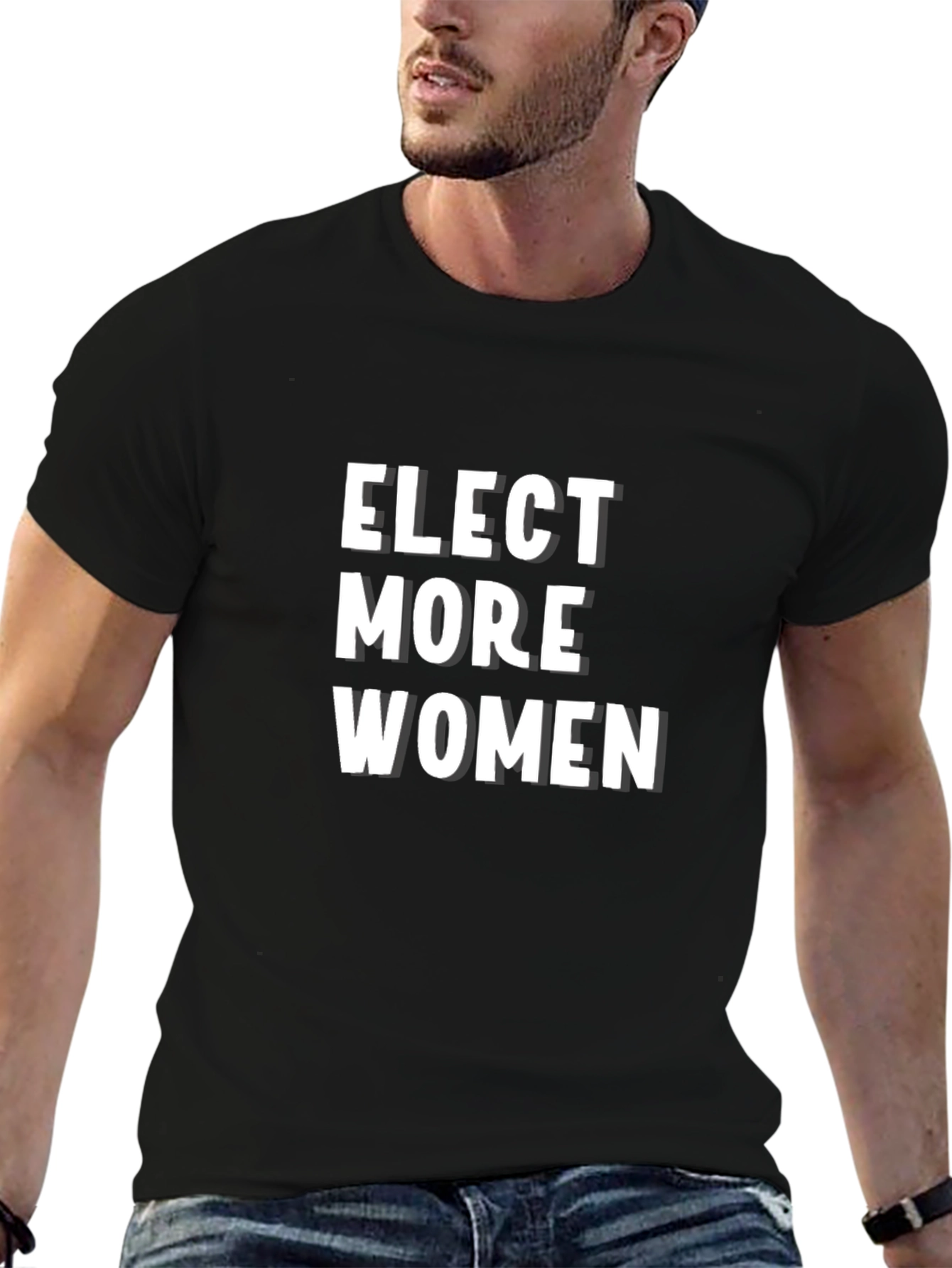 Elect More Women Graphic Tee - Black