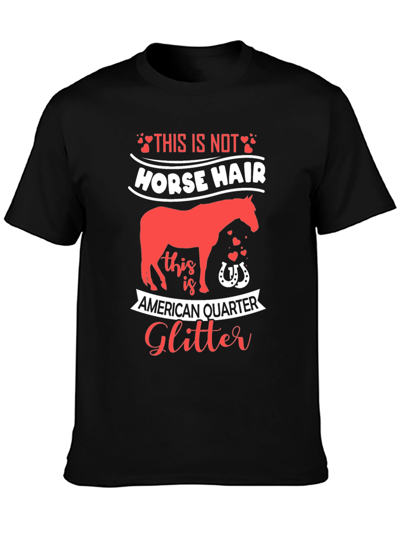 Horse Glitter Graphic T-Shirt