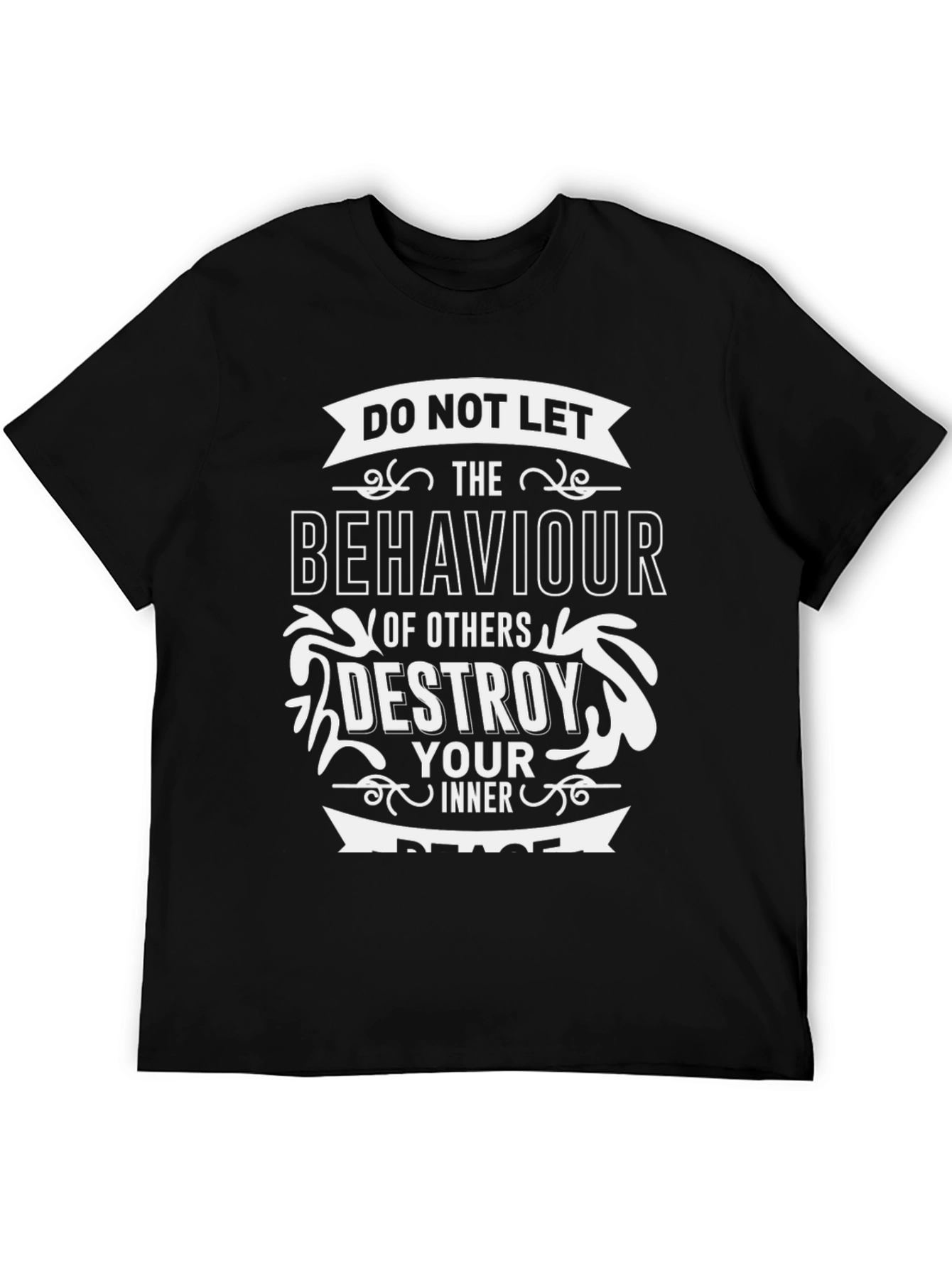 Inspirational Inner Peace Black T-Shirt