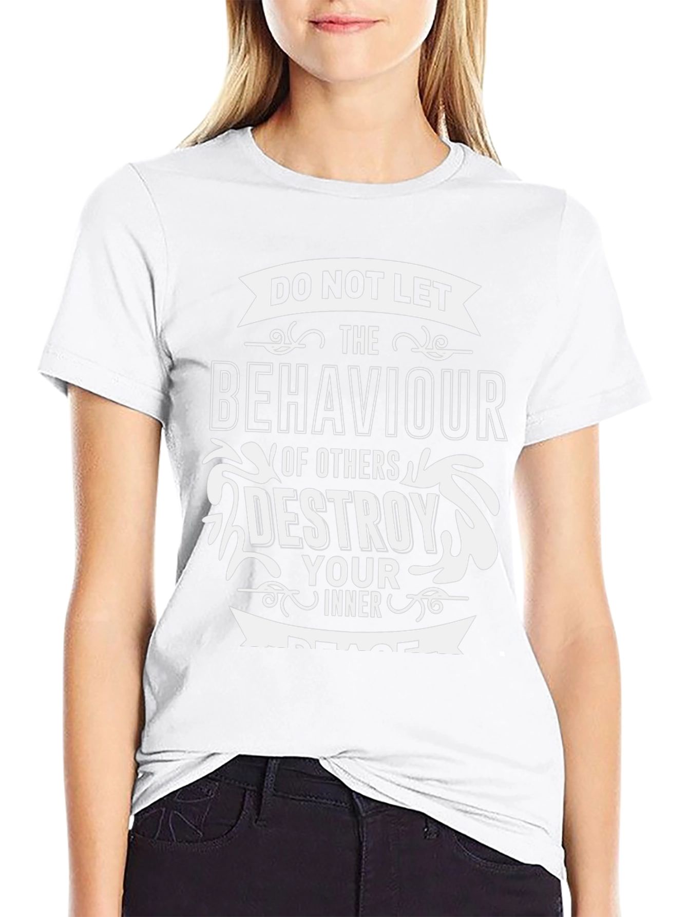 Inspirational Inner Peace Black T-Shirt