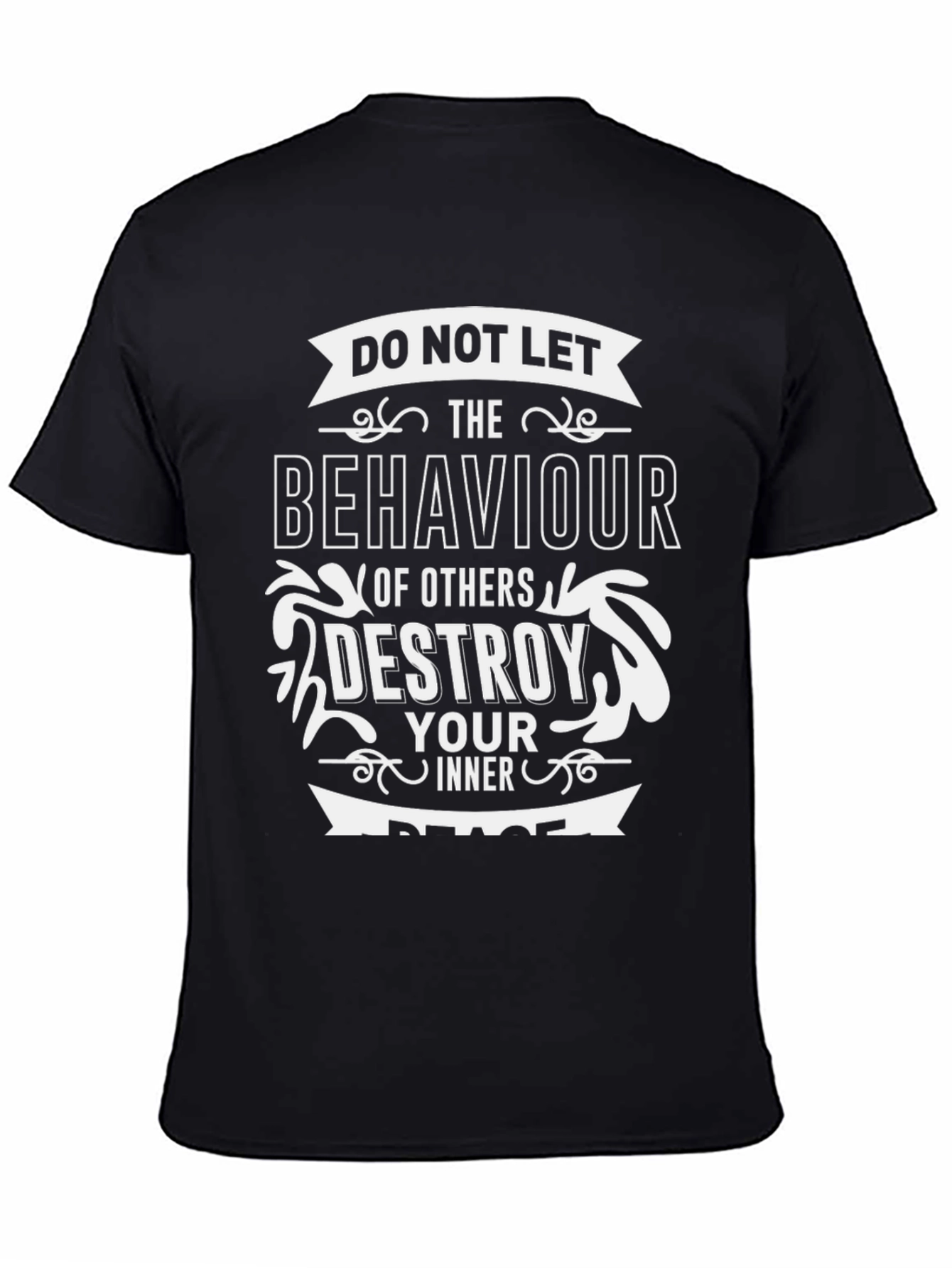 Inspirational Inner Peace Black T-Shirt