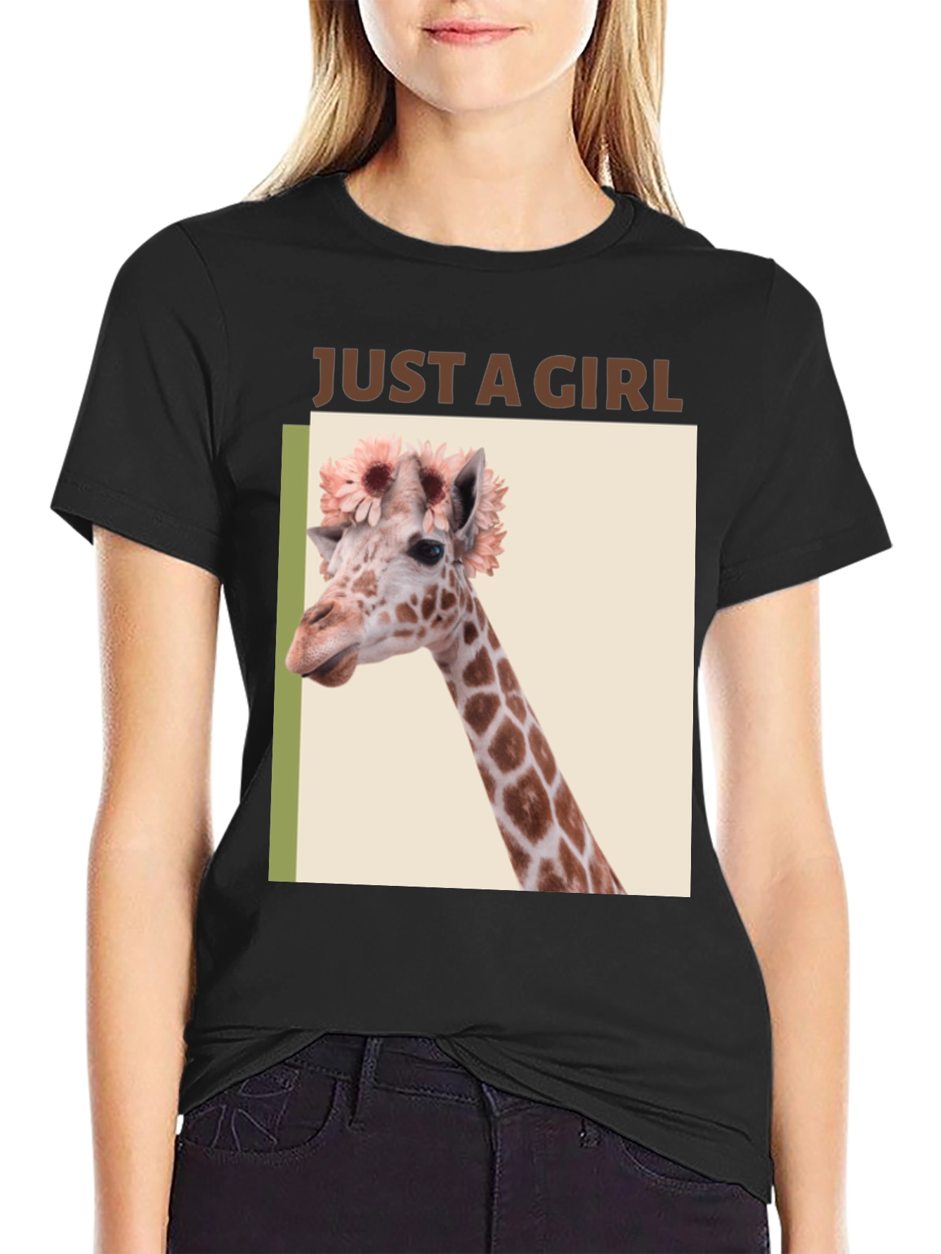 Giraffe Flower Crown Graphic Tee