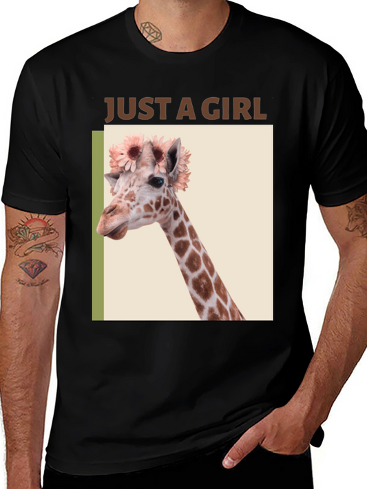 Giraffe Flower Crown Graphic Tee