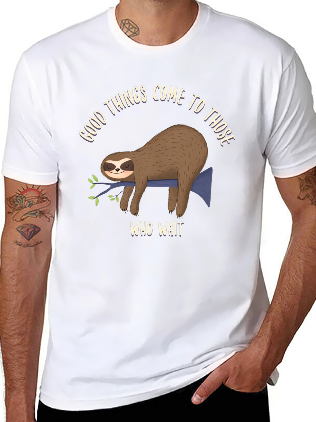 Sloth Good Things Come Graphic T-Shirt