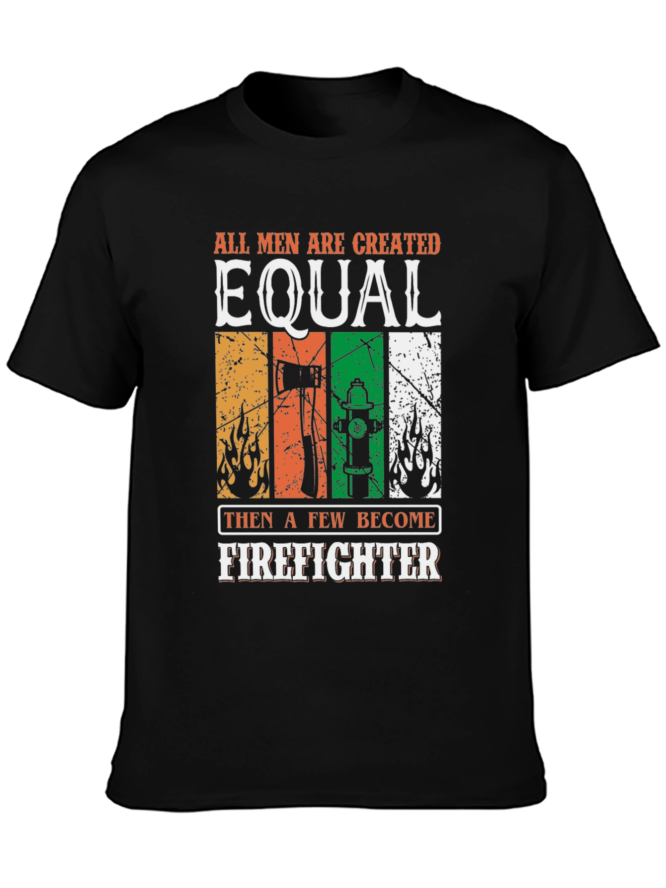 Firefighter Graphic Tee - Mens Black T-Shirt