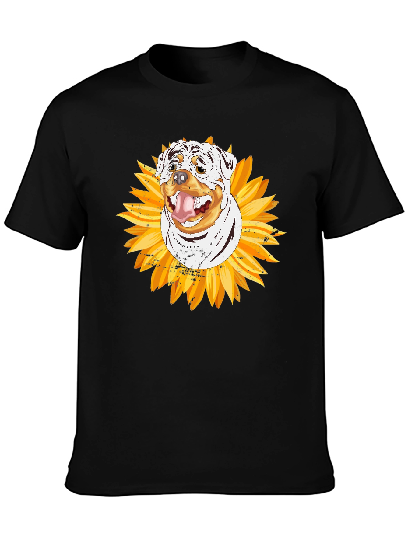 Rottweiler Sunflower Graphic Tee