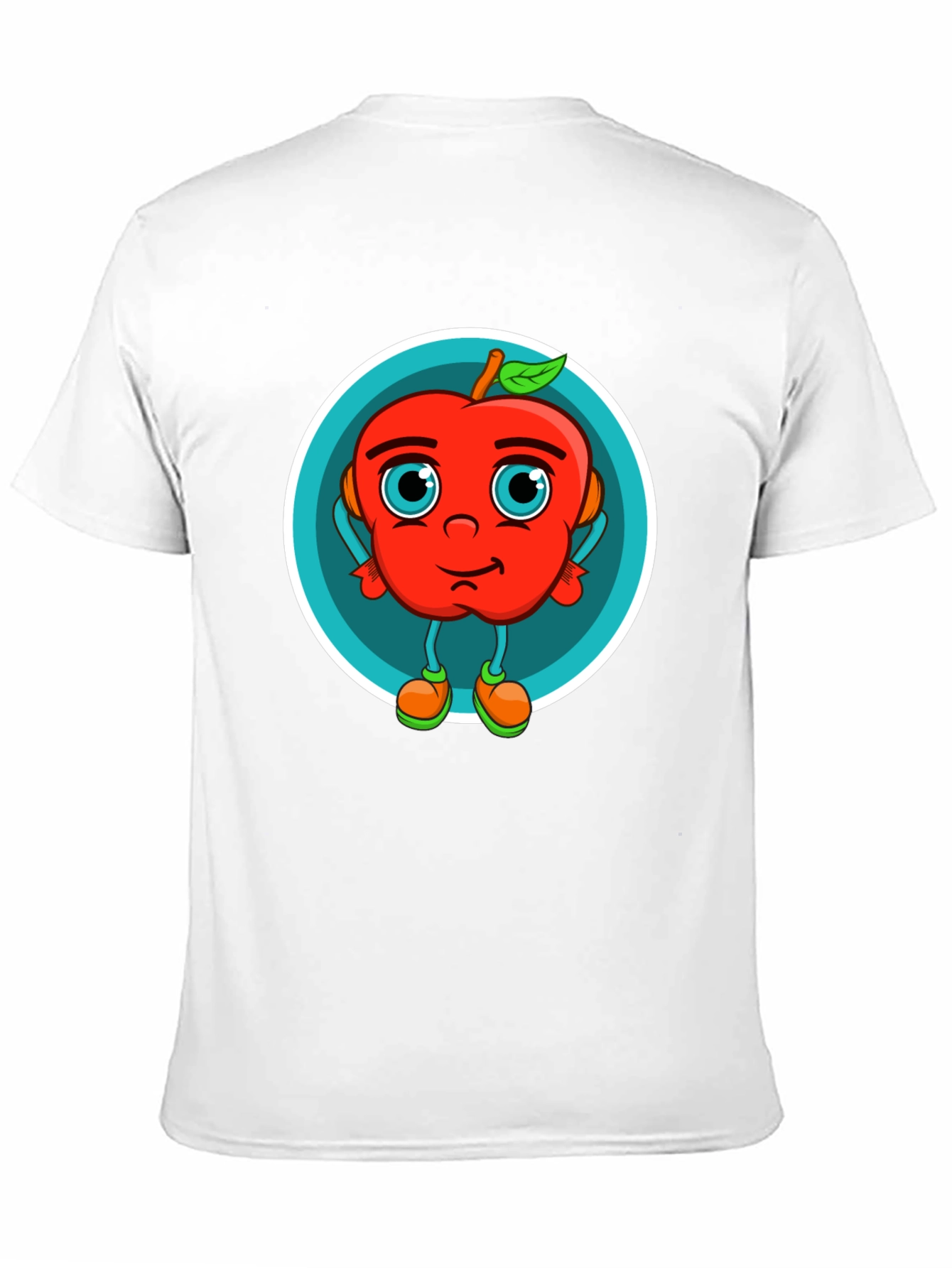 Cartoon Apple Graphic T-Shirt