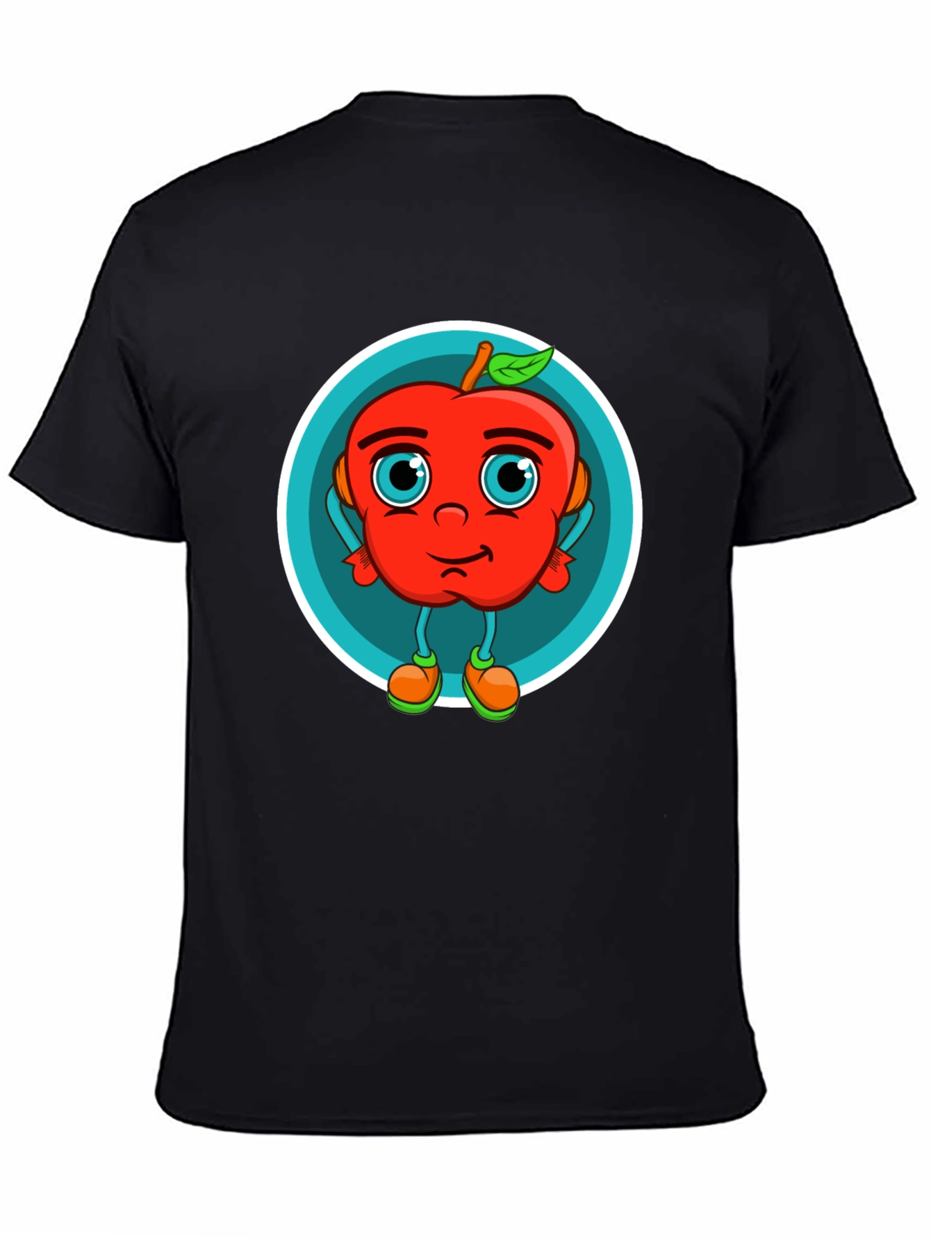 Cartoon Apple Graphic T-Shirt