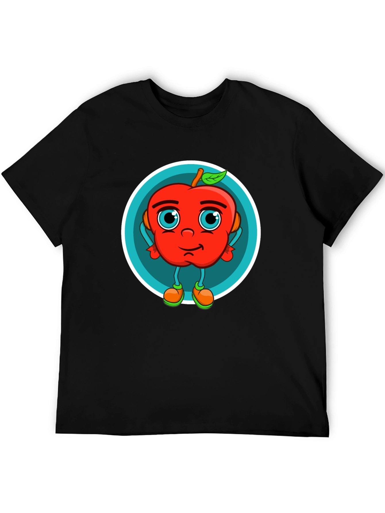Cartoon Apple Graphic T-Shirt