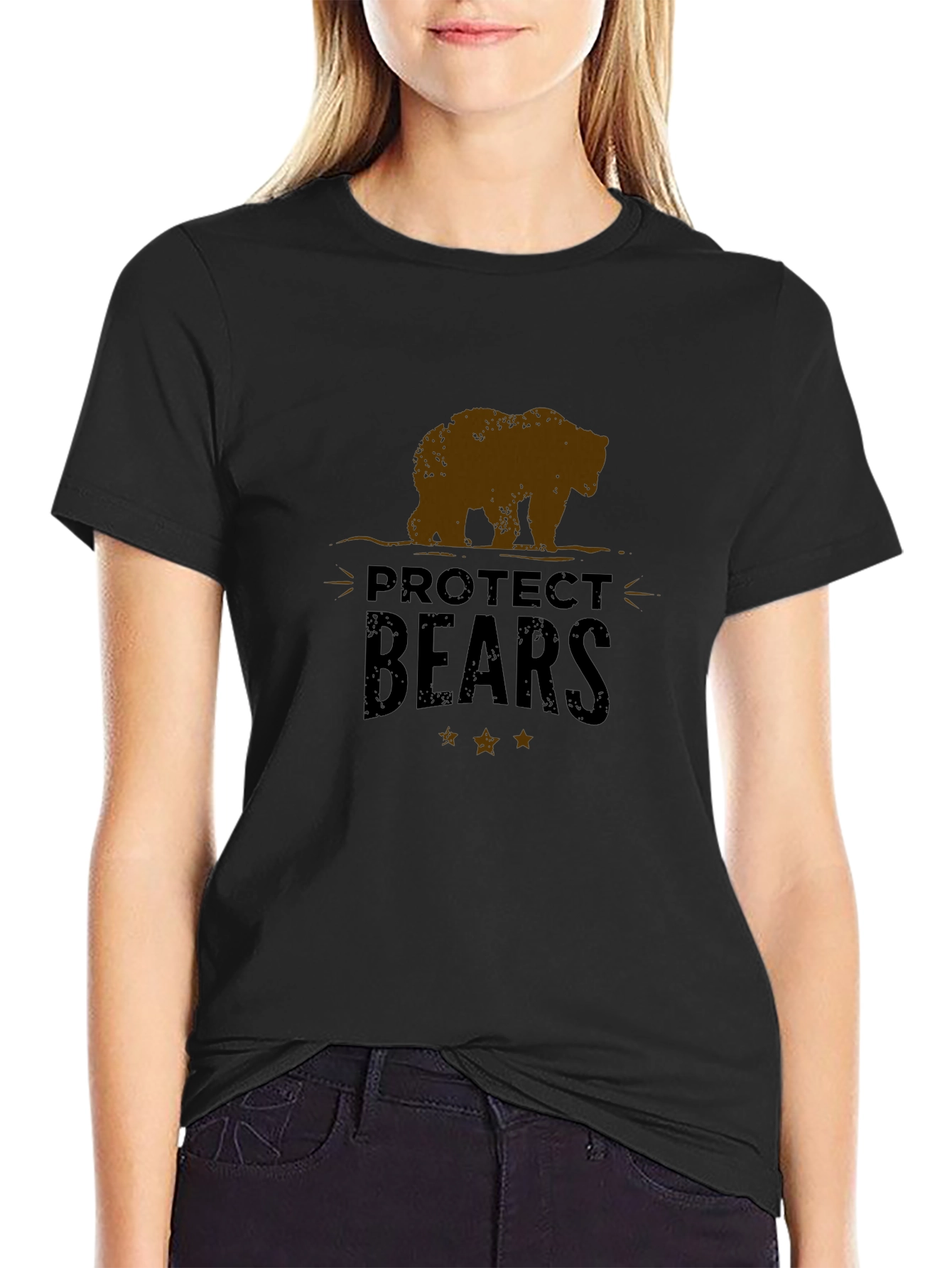 Protect Bears Graphic Tee - Black