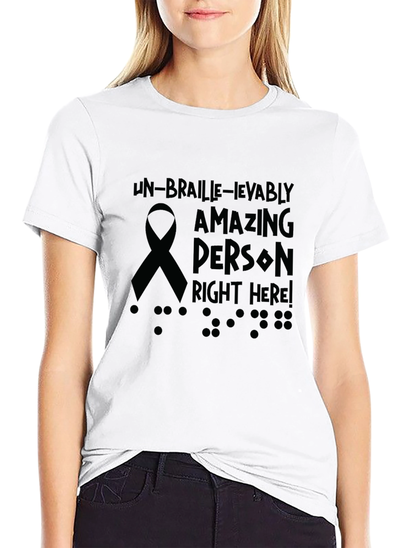 Un-Braille-Ievably Amazing Person T-Shirt