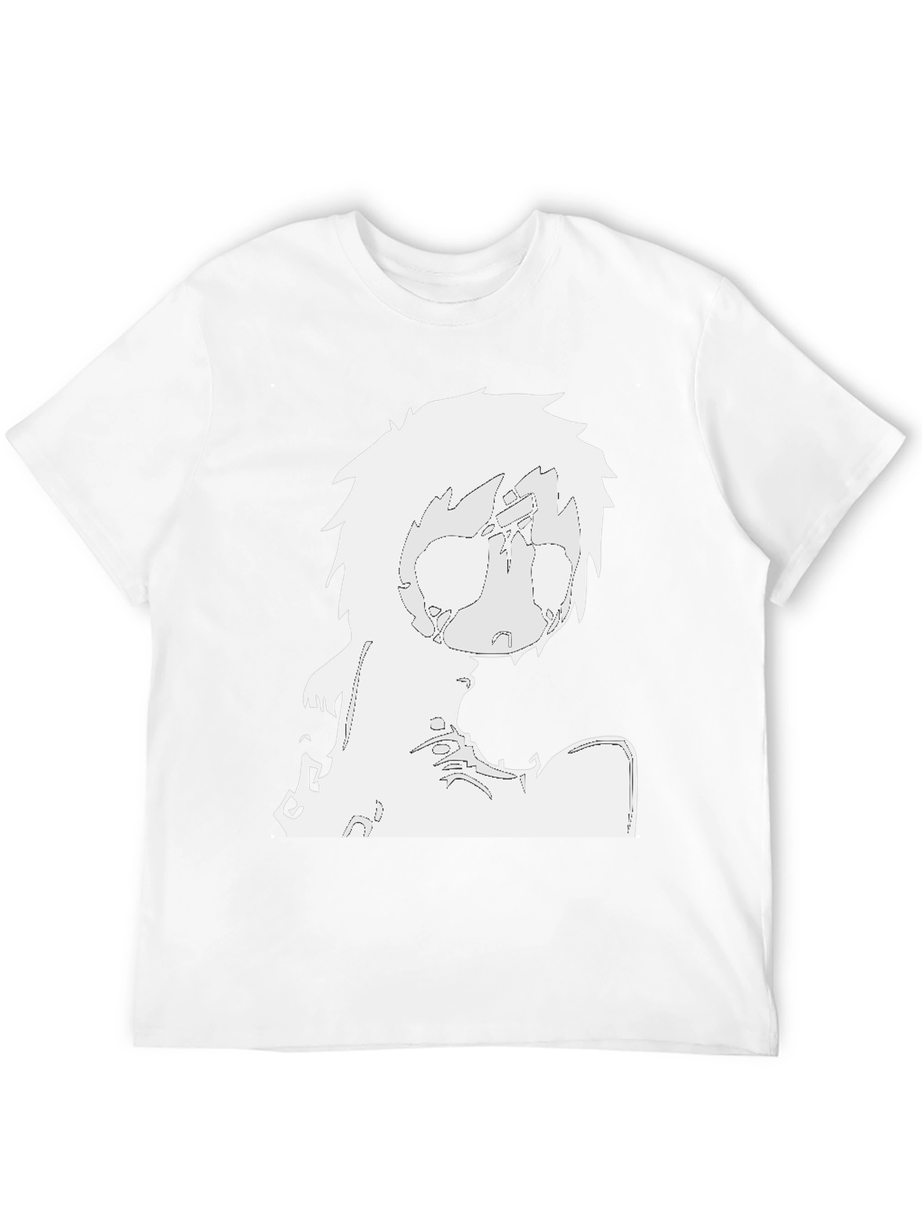 Stylized Graphic Print Black T-Shirt