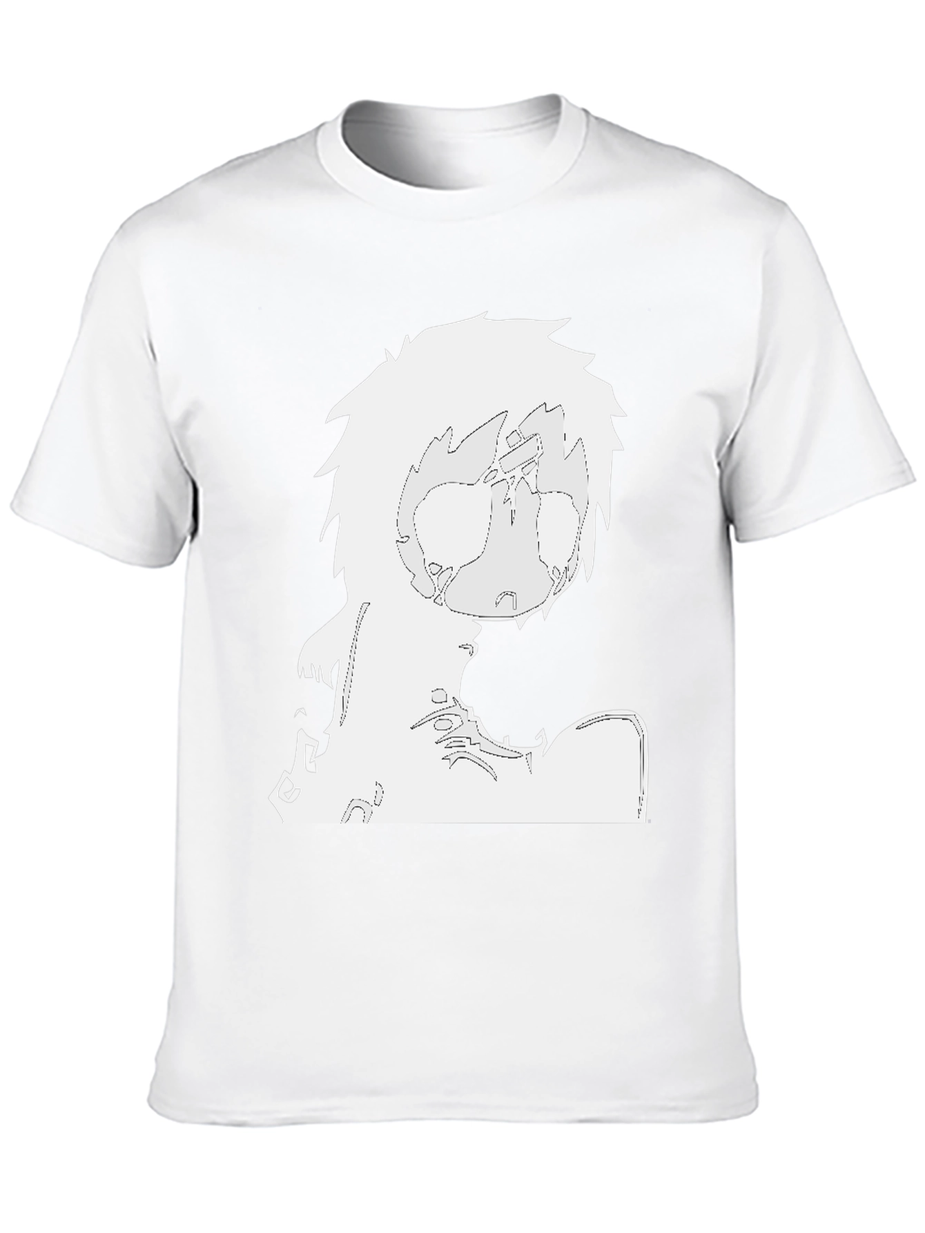 Stylized Graphic Print Black T-Shirt