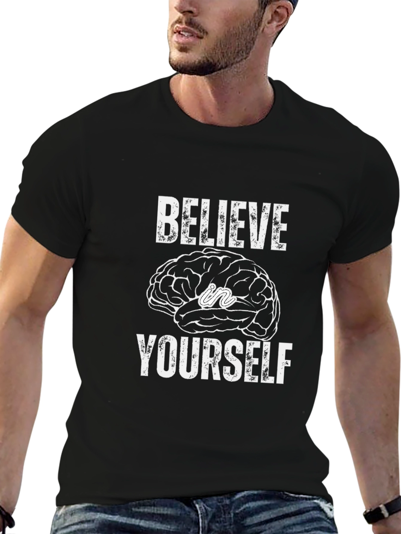 Believe in Yourself Graphic T-Shirt - Black