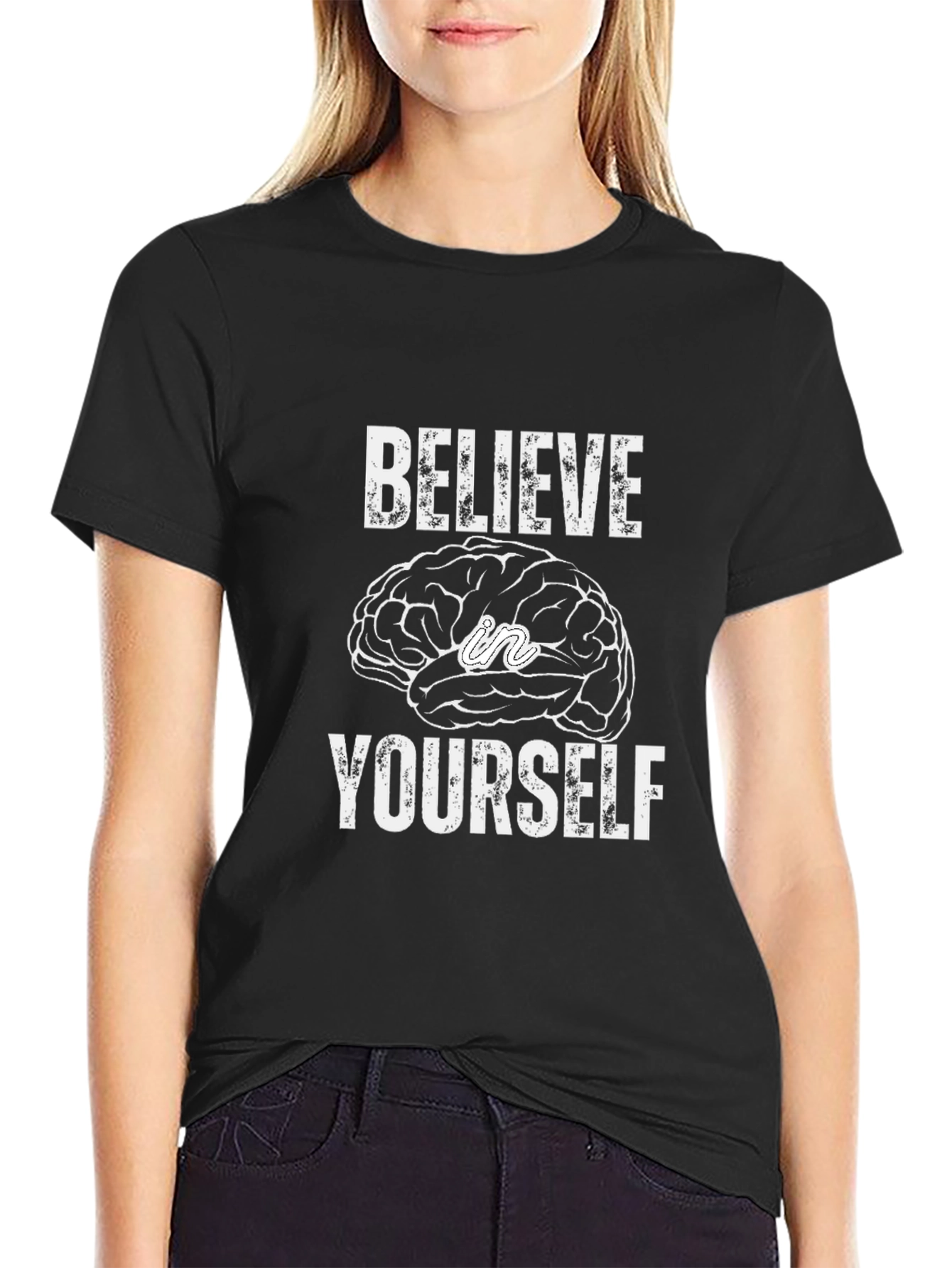 Believe in Yourself Graphic T-Shirt - Black