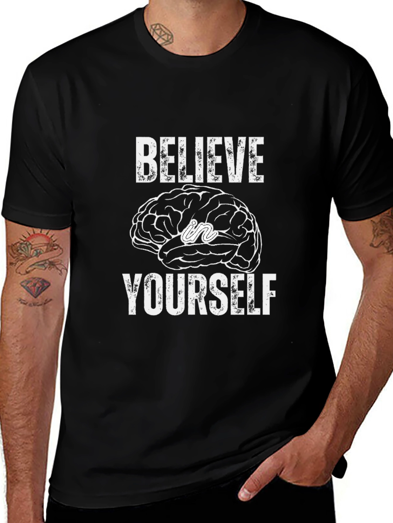 Believe in Yourself Graphic T-Shirt - Black