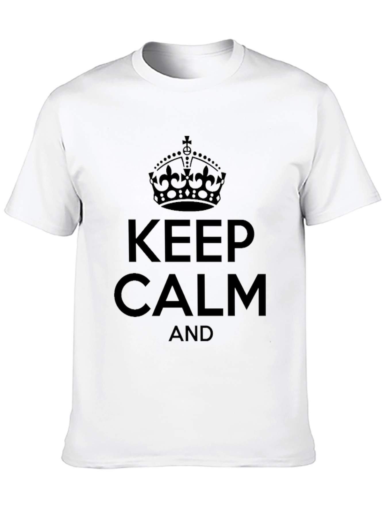 Keep Calm Graphic Tee - Mens Black T-Shirt