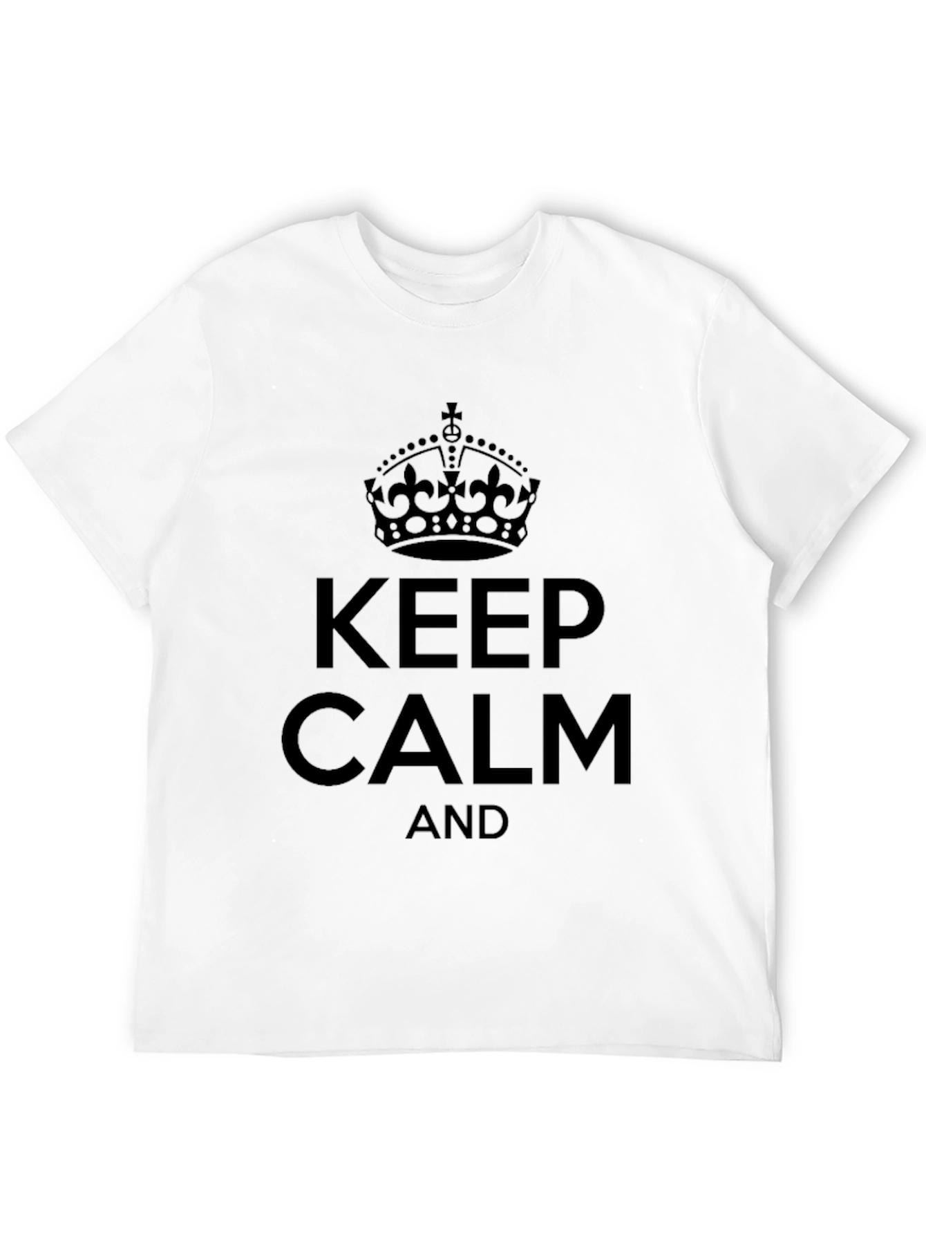 Keep Calm Graphic Tee - Mens Black T-Shirt
