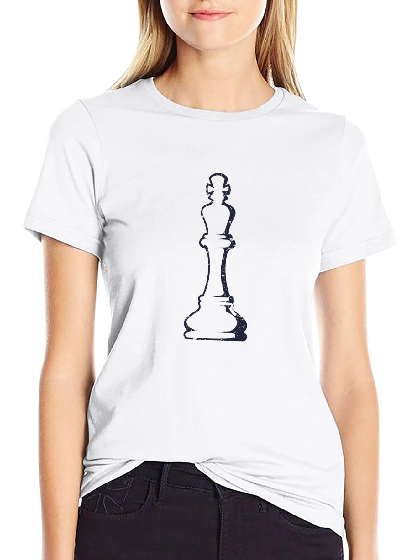 King Chess Piece Graphic Tee - Mens Black T-Shirt