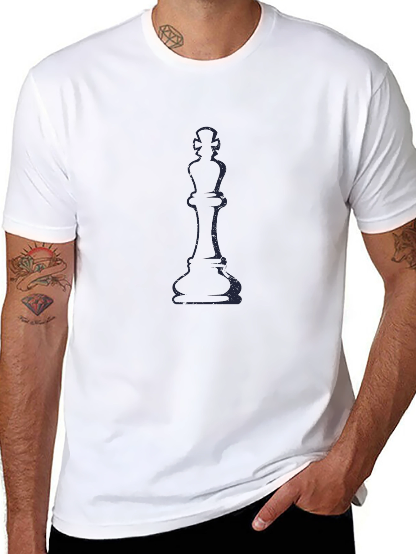 King Chess Piece Graphic Tee - Mens Black T-Shirt