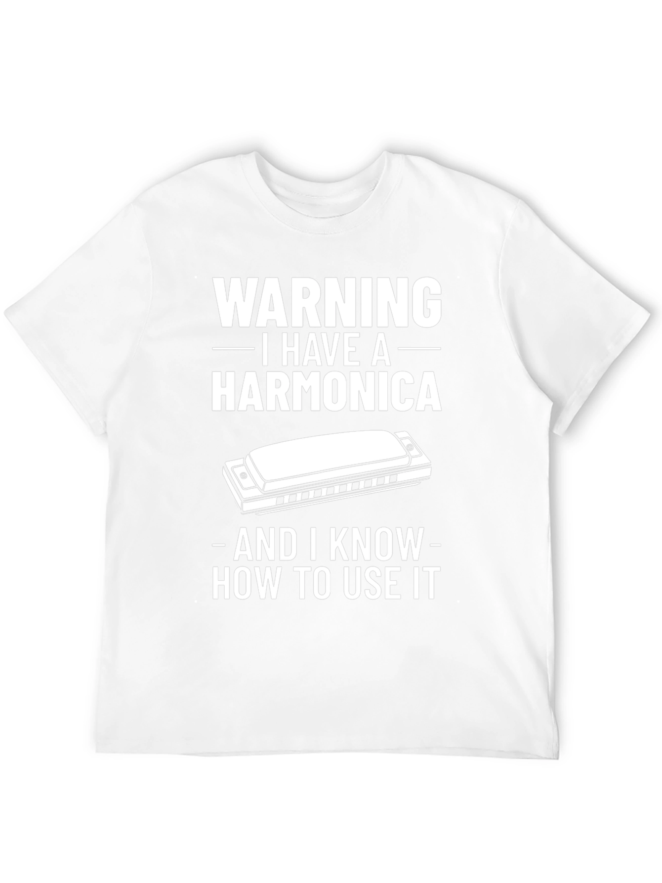 Warning Harmonica T-Shirt Musician Gift