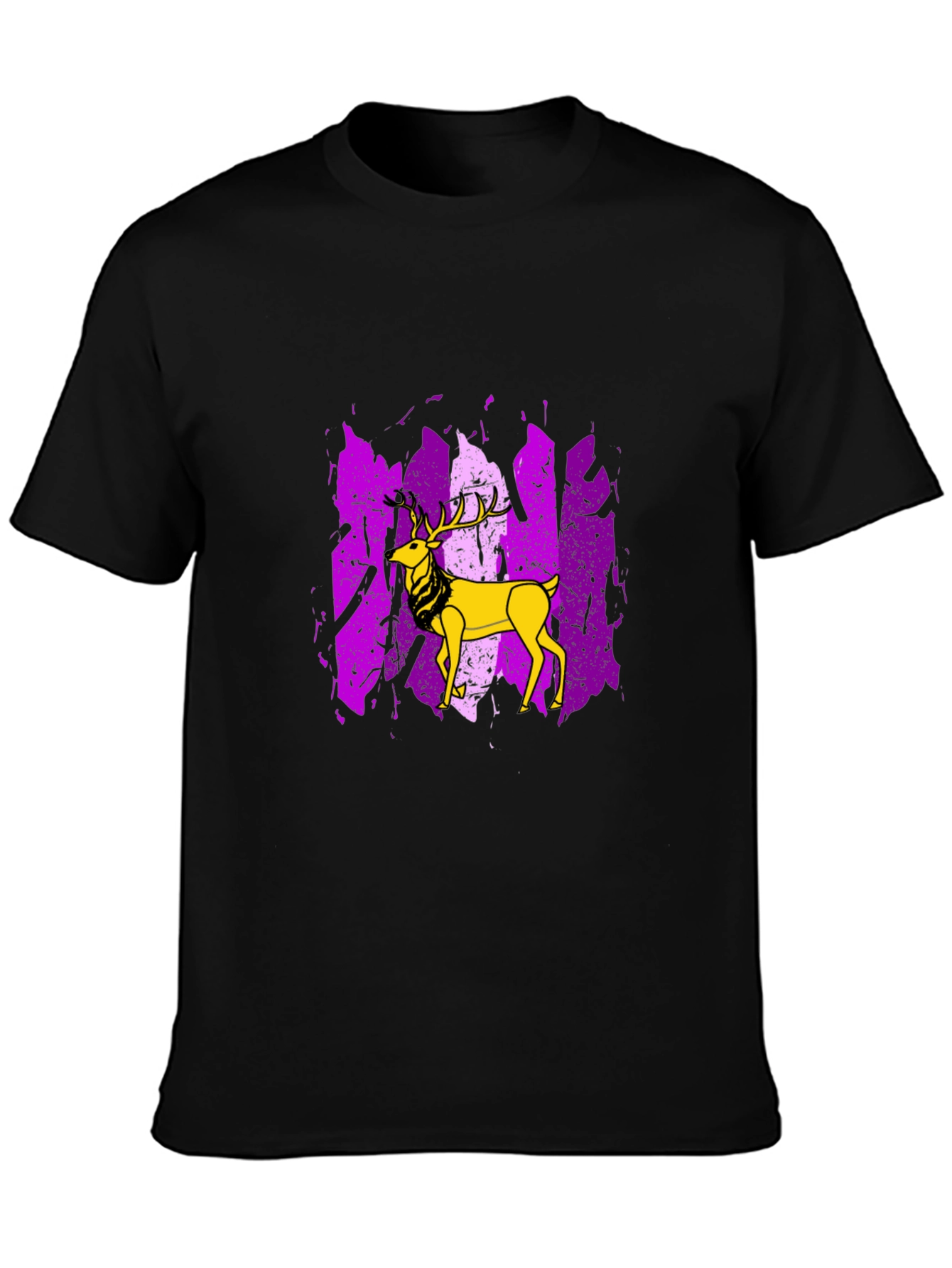 Deer Graphic Tee - Mens Black T-Shirt