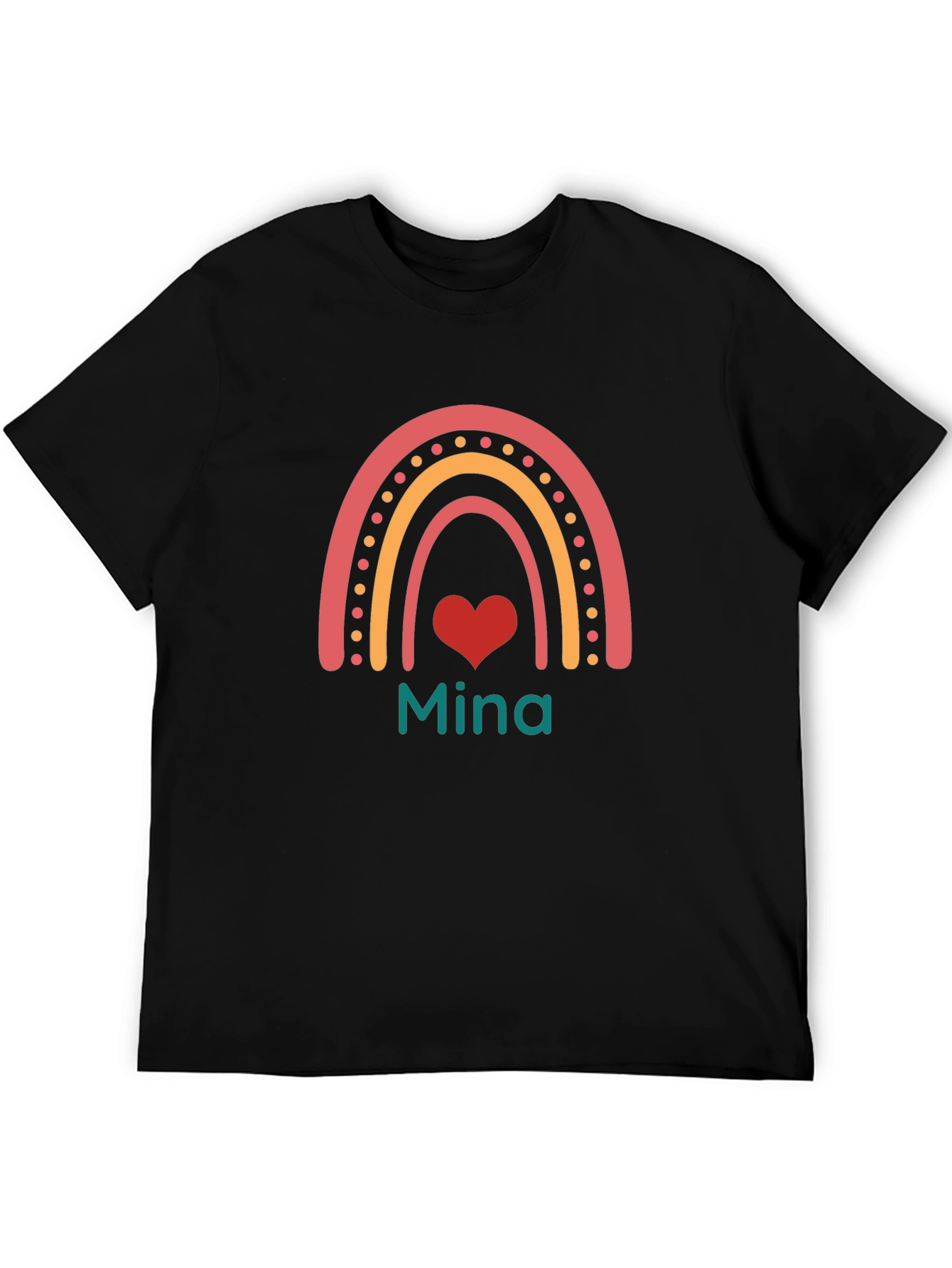 Mina Rainbow Heart Graphic Tee