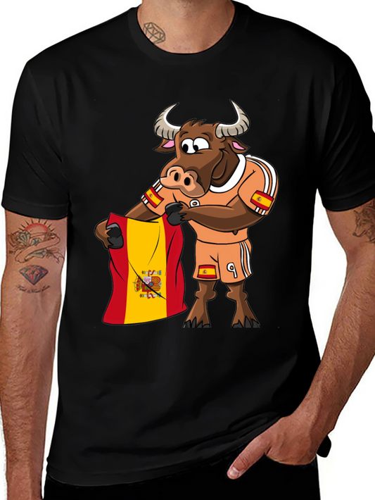 Spain Bull T-Shirt Funny Soccer Fan Tee