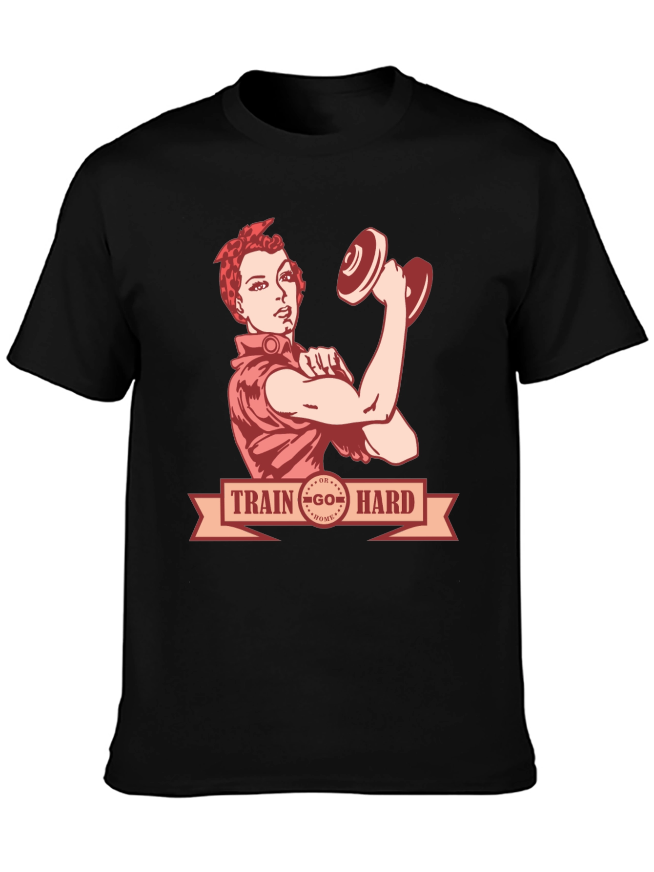 Retro Train Hard Graphic T-Shirt